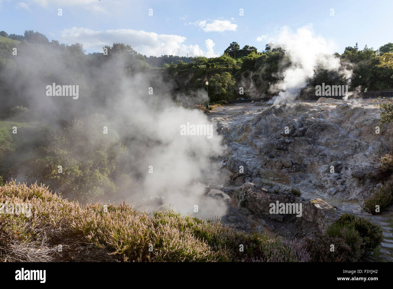Portugal Hot Springs Fountain Pouring Hot Spring Water High Resolution ...