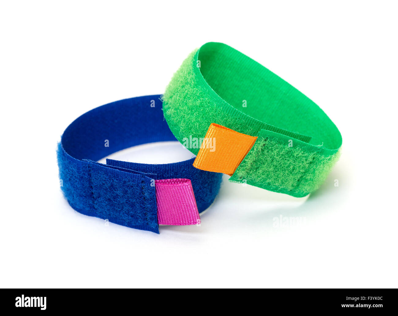 Rings from Colorful Velcro Strips Stock Photo