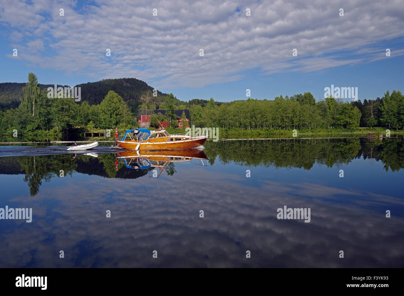 calm day at the telemark channnel Stock Photo