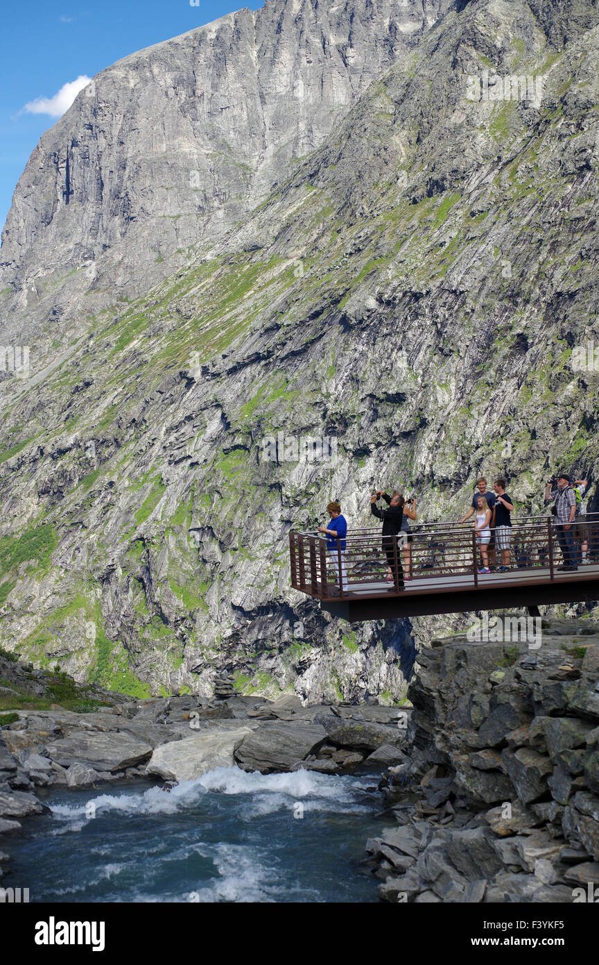 Viewing platforn at Trollstigen Stock Photo