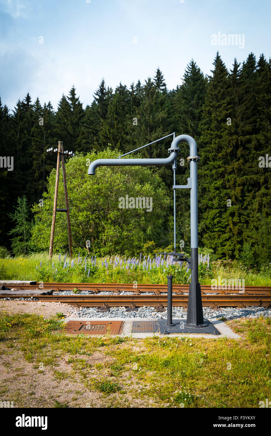 Water crane rail Stock Photo