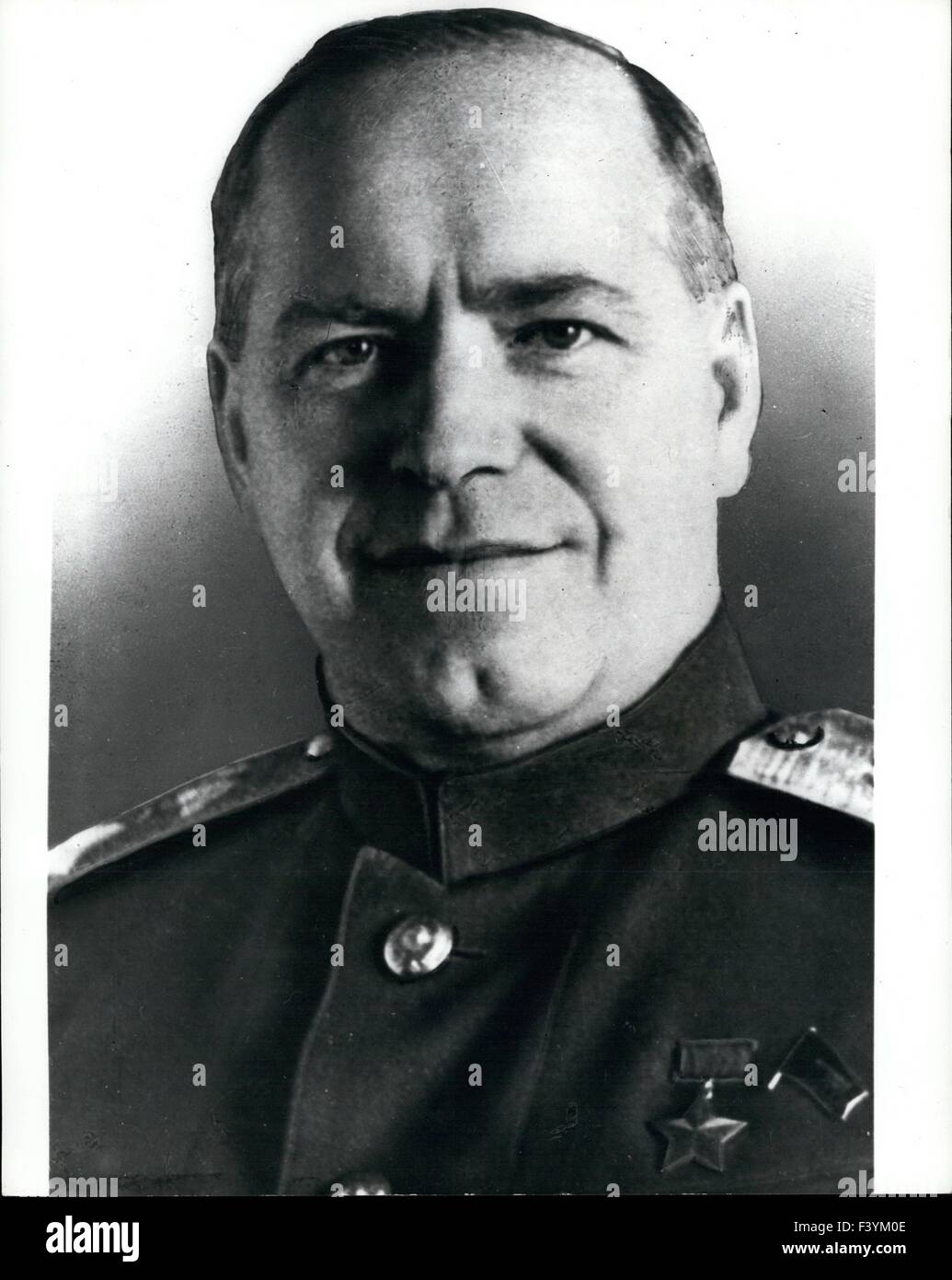 General Zhukov dies Marshal Zhukov the famous Russian General of the last war died today aged 78. 18th June, 1974. Photo Shows: Portrait of the late Marshal Zhukov who died today. © Keystone Pictures USA/ZUMAPRESS.com/Alamy Live News Stock Photo