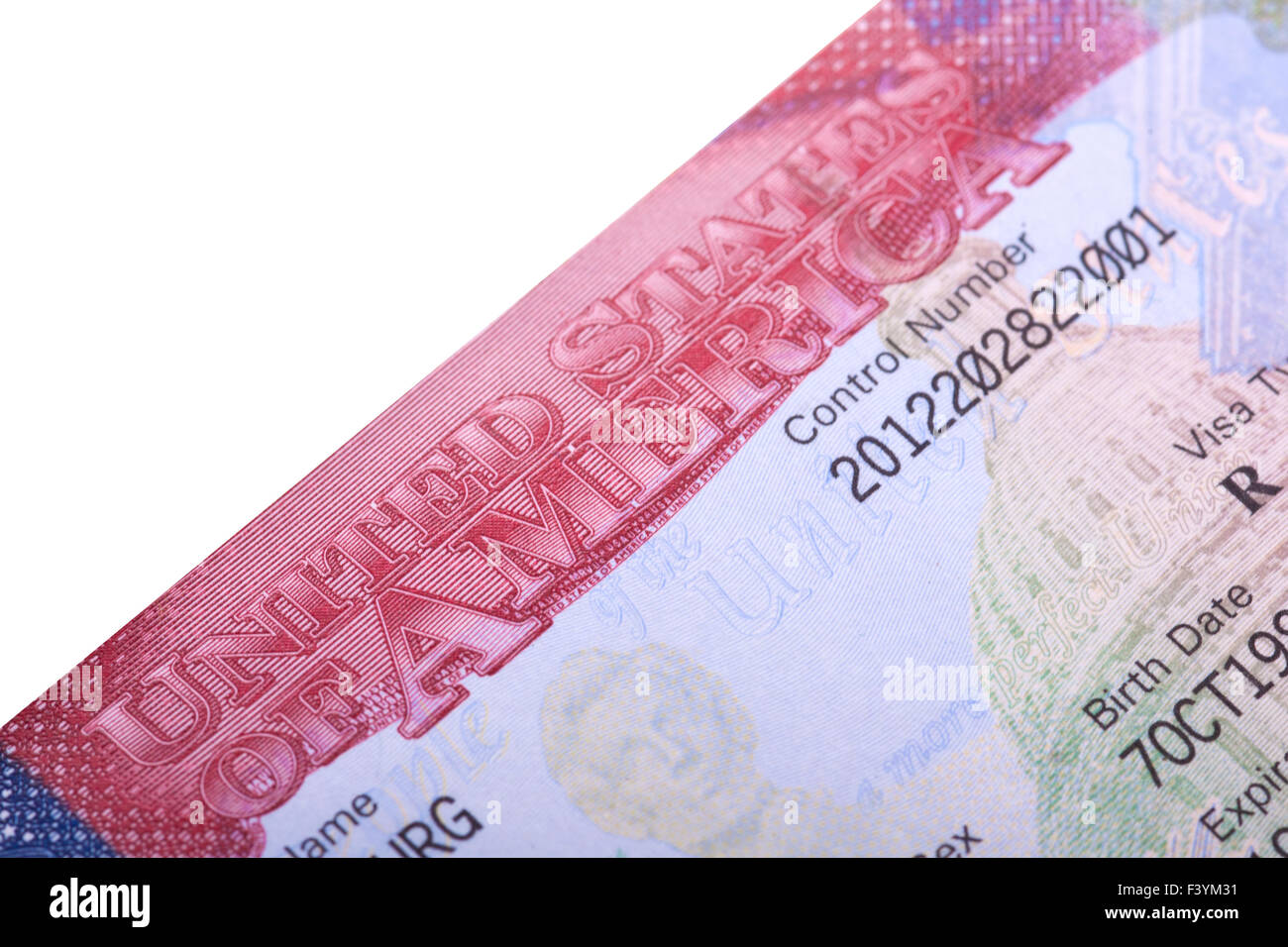 American passport visa hi-res stock photography and images - Alamy