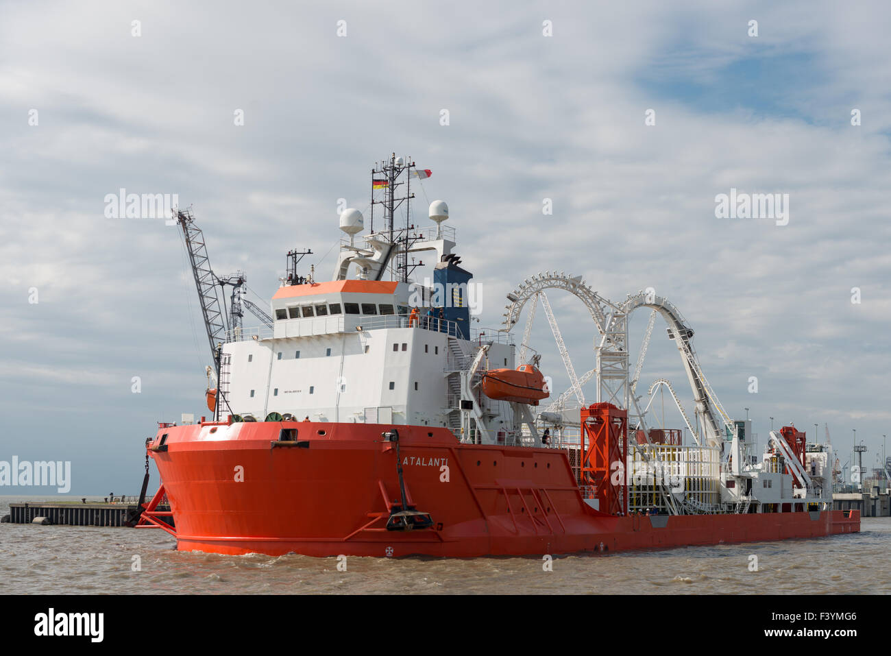 Cabelcaster vessel Atalanti Stock Photo