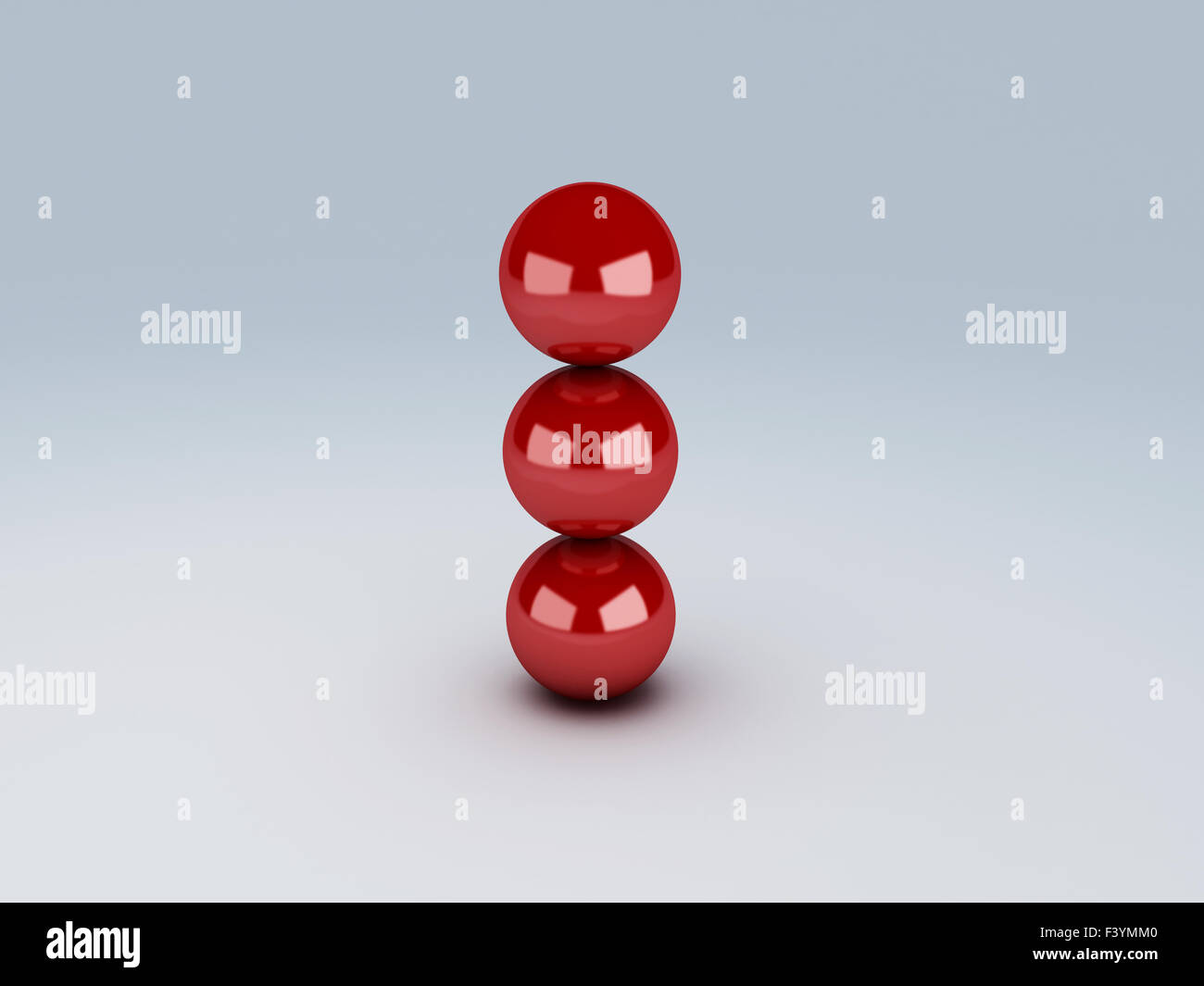 red spheres in equilibrium Stock Photo Alamy