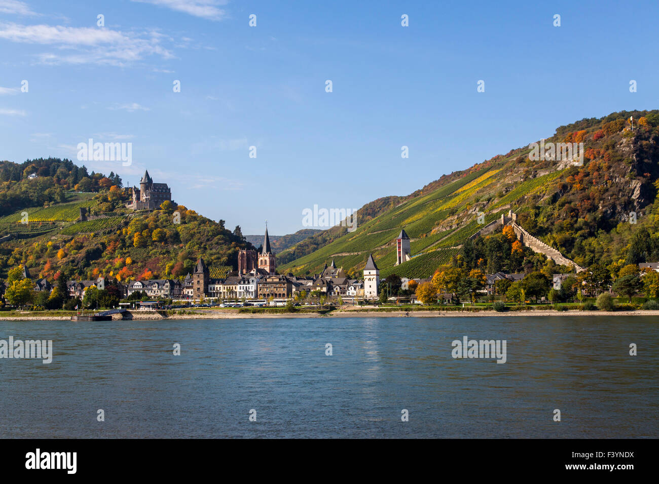 Bacharach a small wine village in the Rhine valley area, historic old
