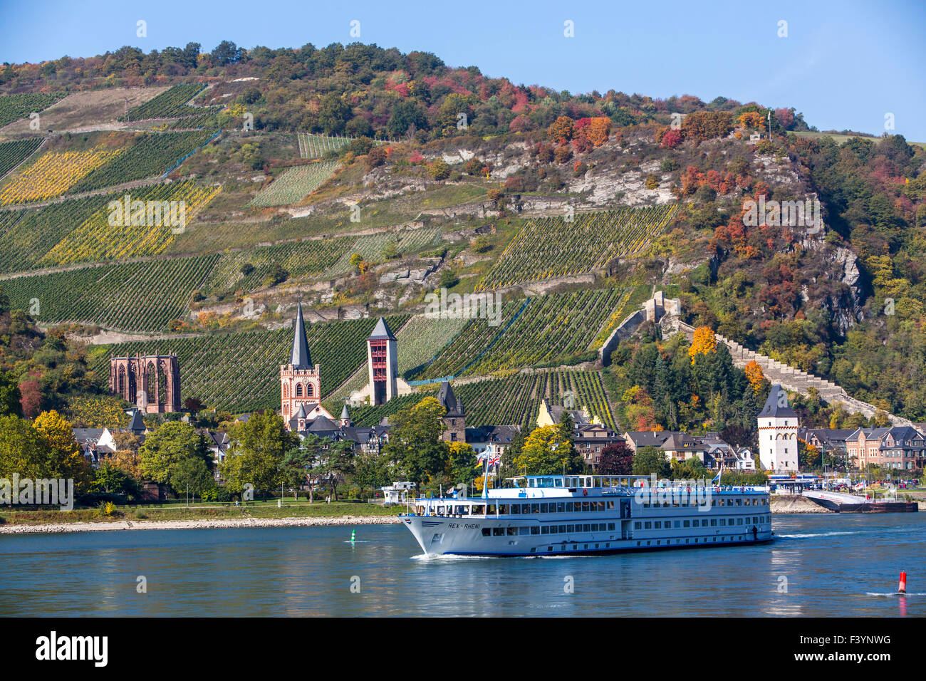 Bacharach a small wine village in the Rhine valley area, historic old