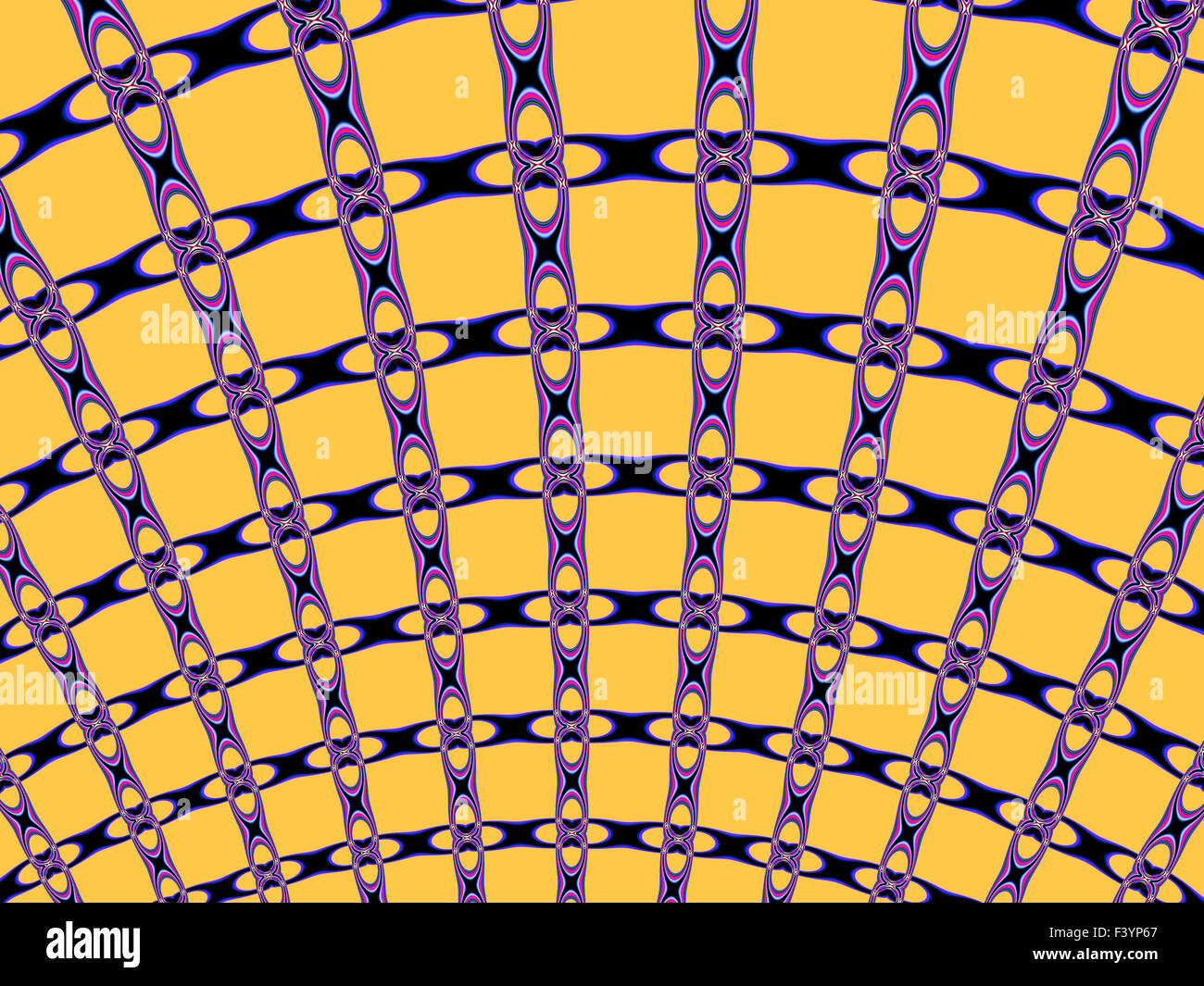 Colorful fractal decorative feature, magic splendor, wonderful harmony and fractal lines.  A-0751. Stock Photo