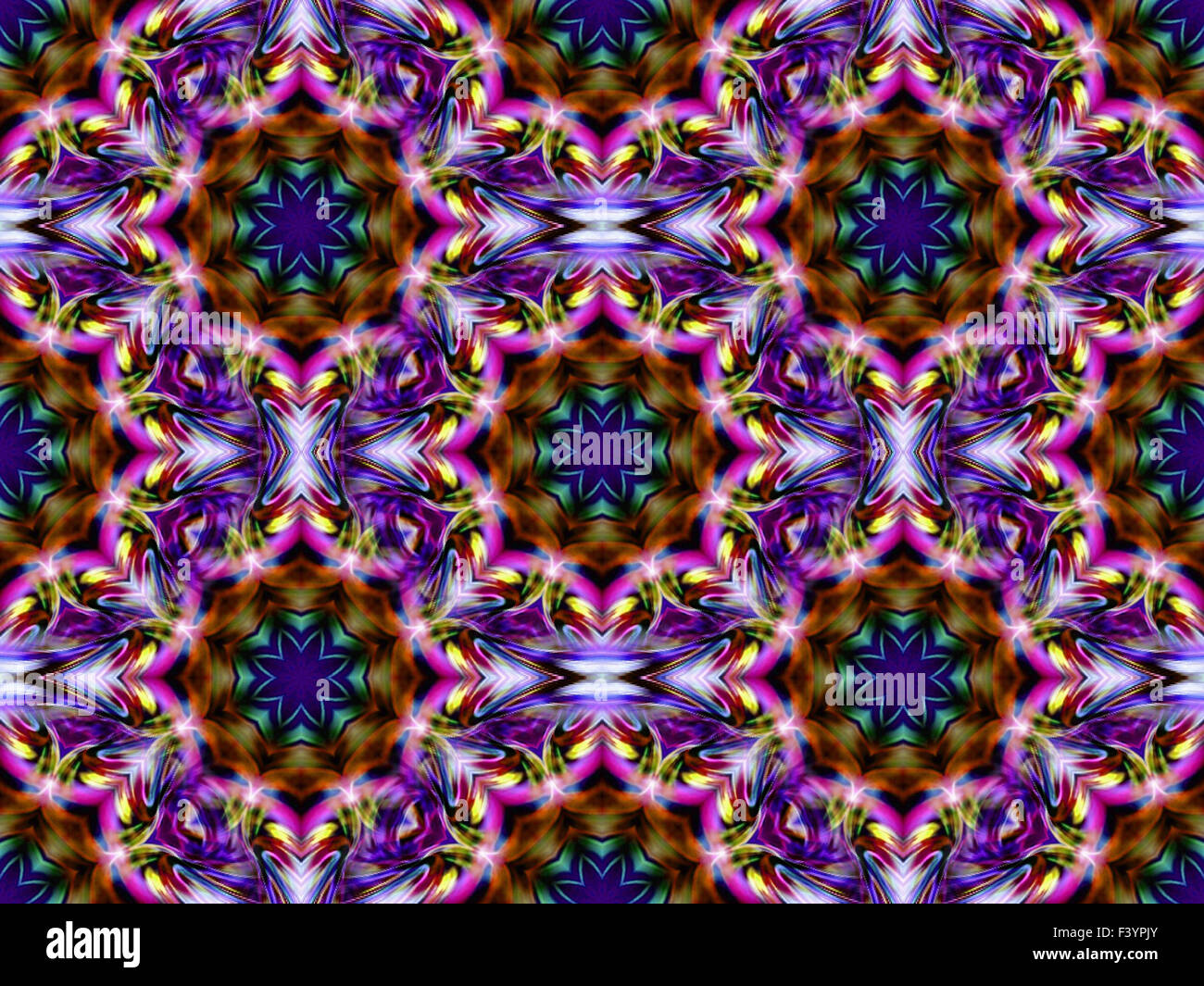 Geometric abstract ornament. Kaleidoscope.       A-0144. Stock Photo