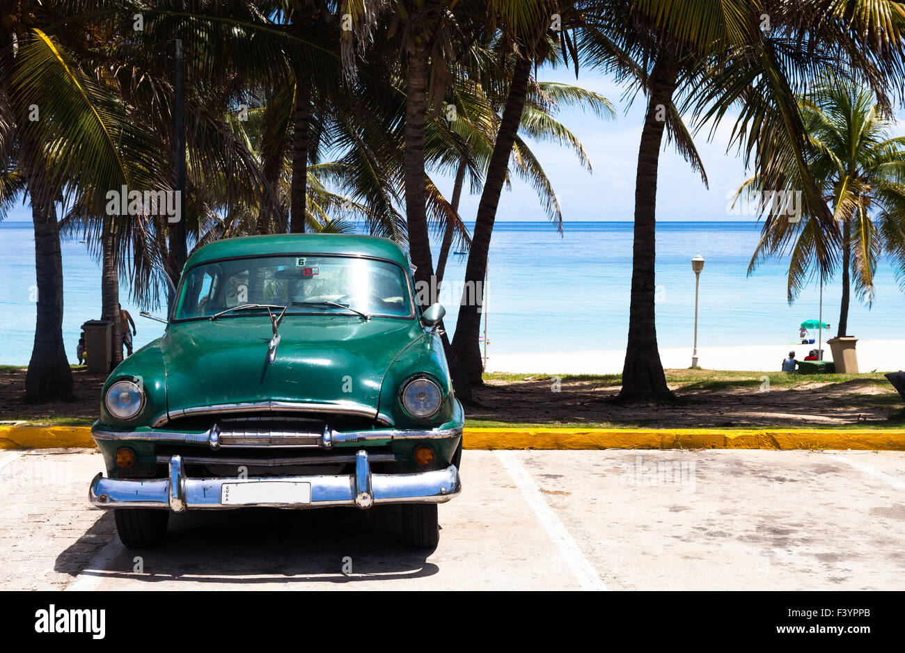 Cuba American classic car 11 Stock Photo