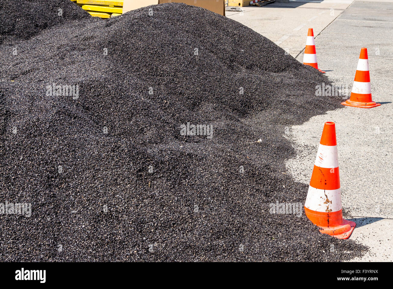 tar at Construction Site Stock Photo Alamy