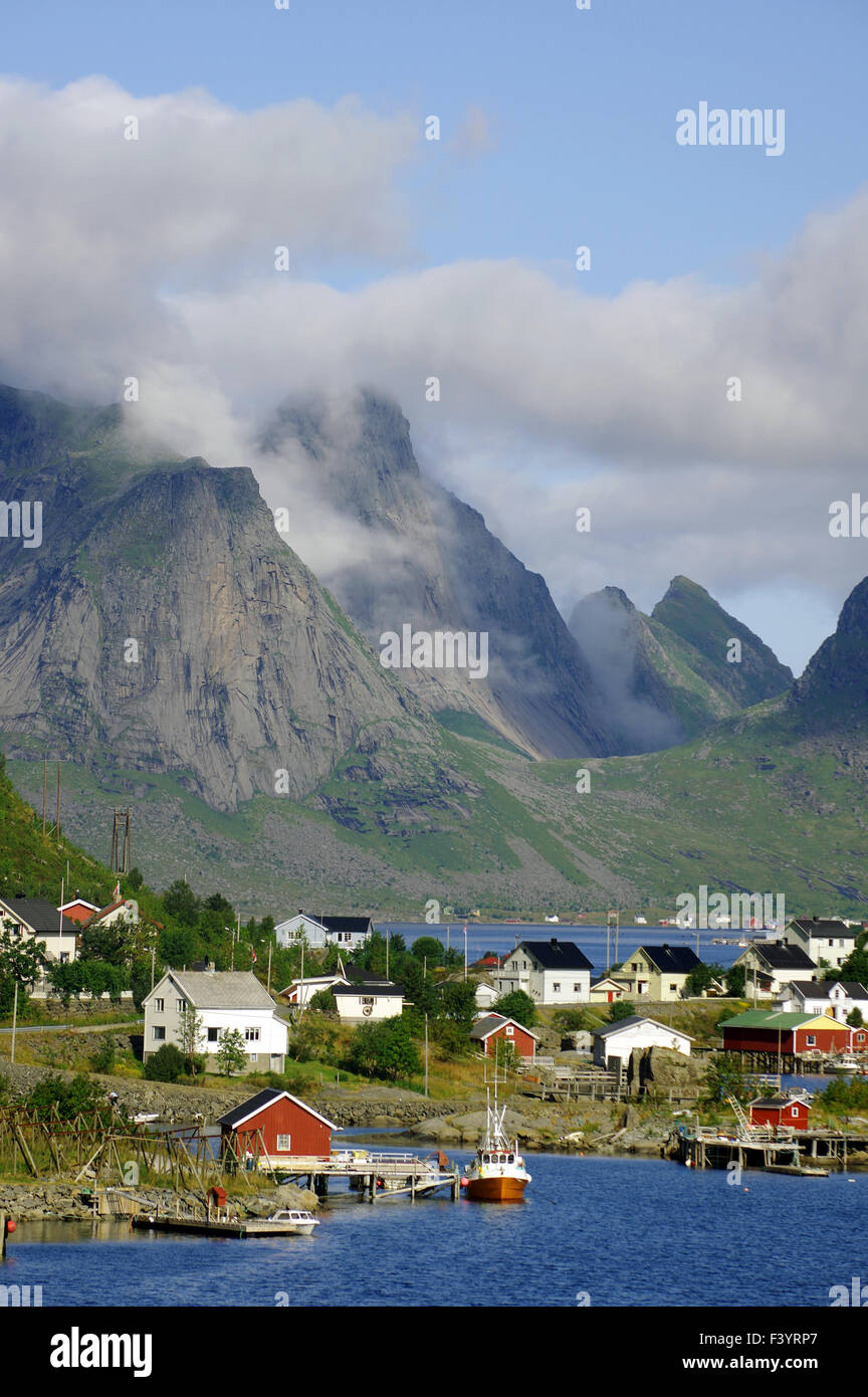 Landscape at Reinefjorden Stock Photo