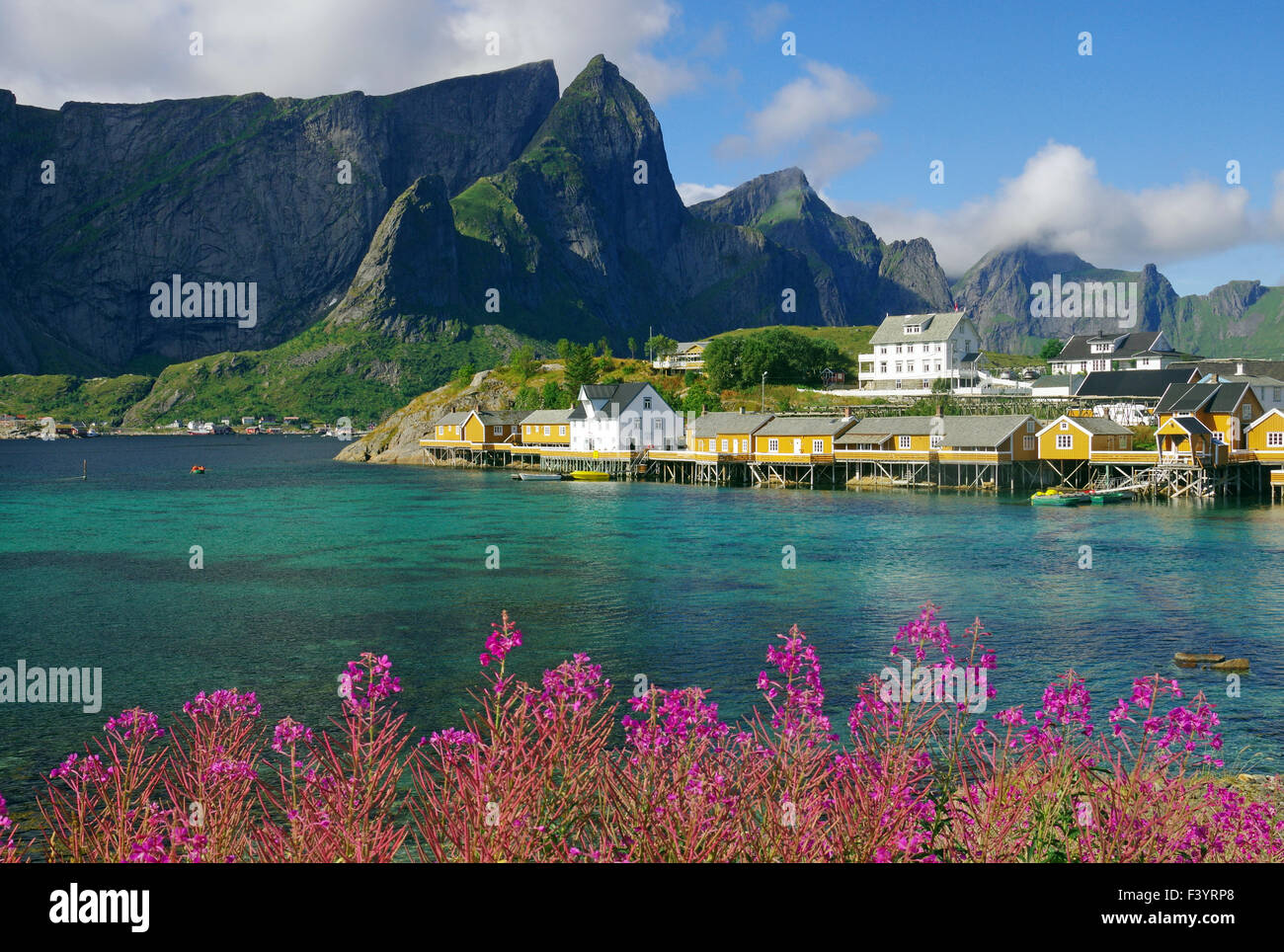fishing village on Lofoten Stock Photo