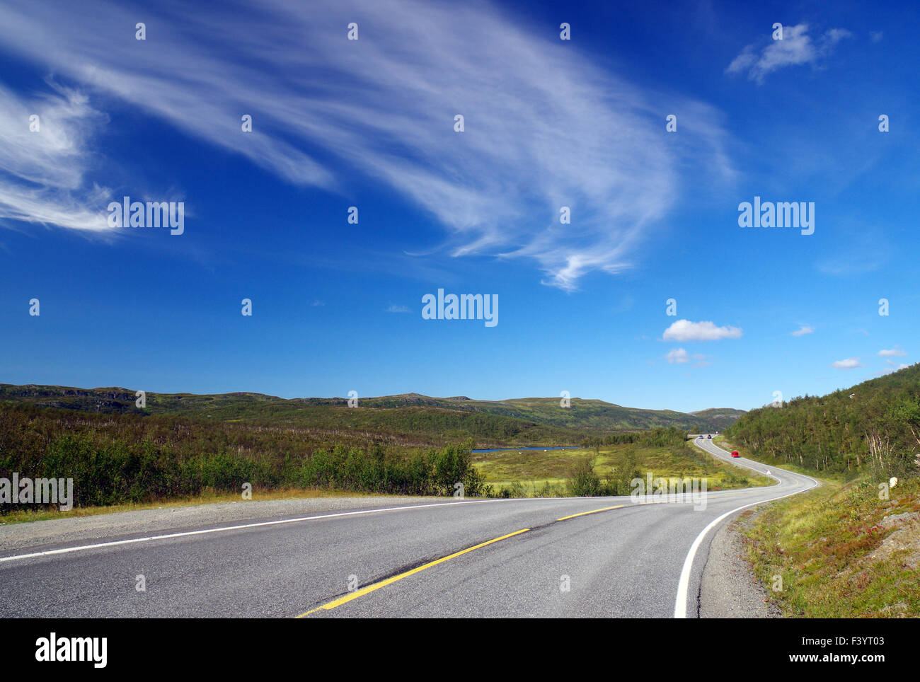 late summer day in finnmark Stock Photo