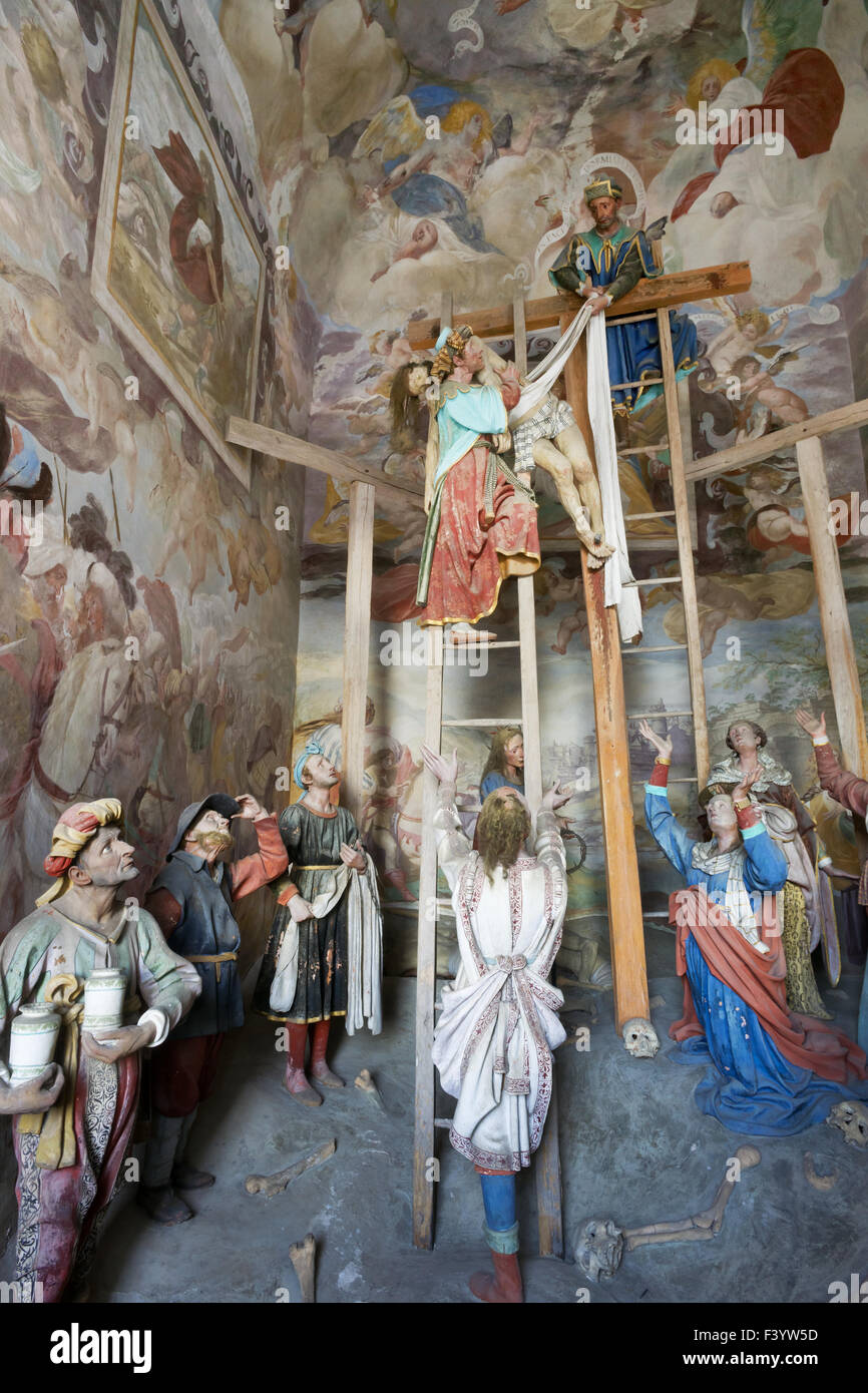 The Cross of Jesus, Varallo Stock Photo