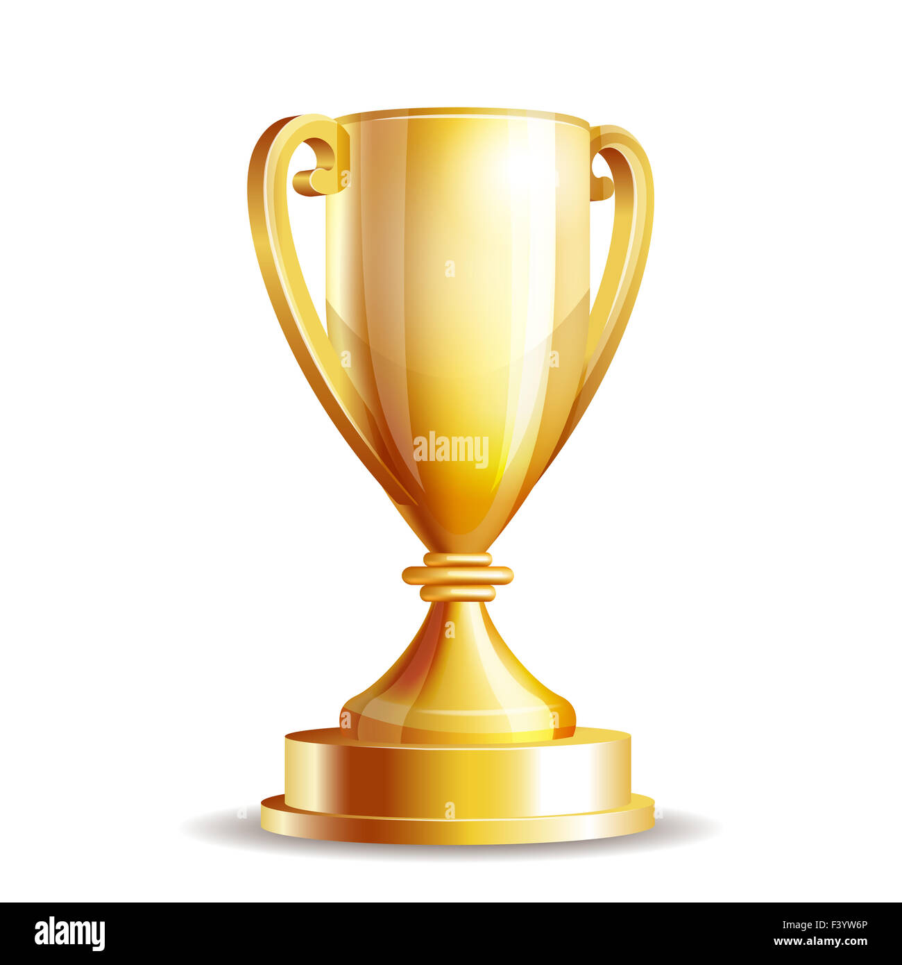 Golden trophy cup Stock Photo - Alamy