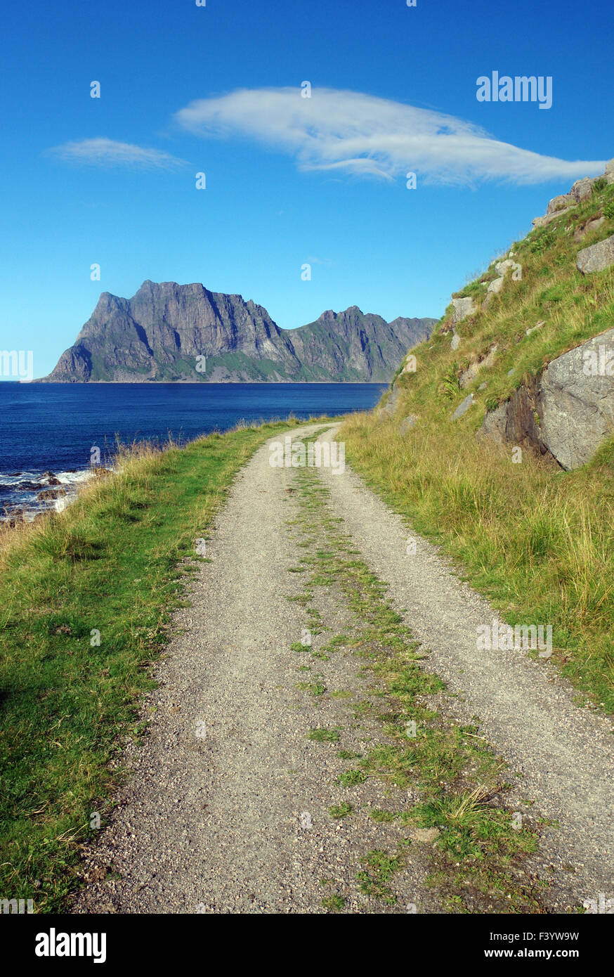 old path to Utakleiv Stock Photo