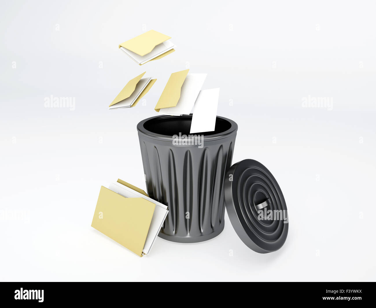 Trash folder on white background Stock Photo Alamy