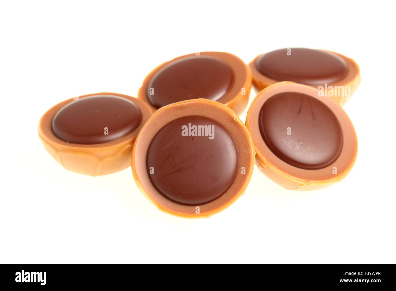 Caramel Candy with Hazelnut and Chocolate Stock Photo Alamy