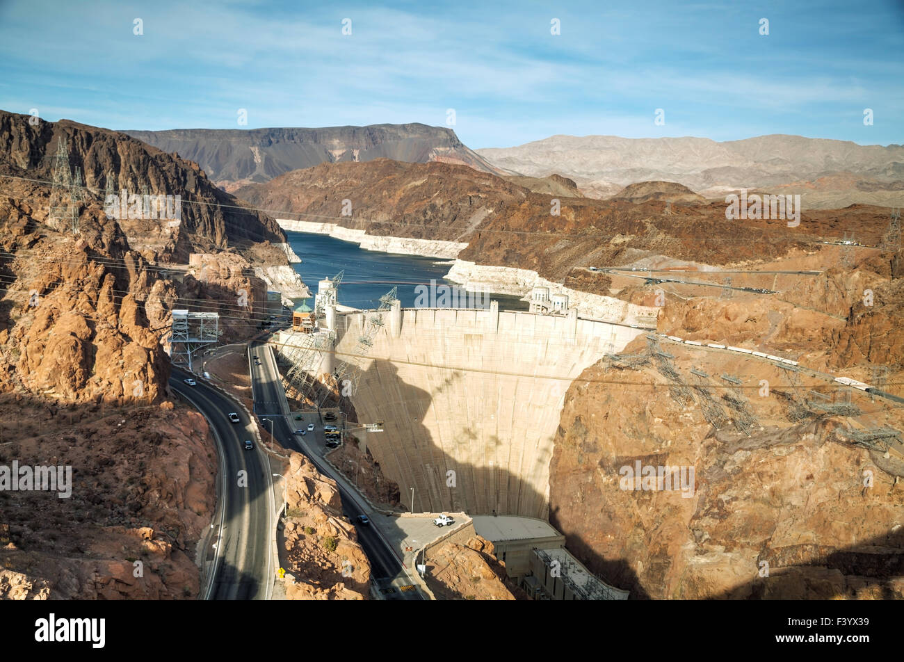 Aerial view of Hoover dam Stock Photo - Alamy