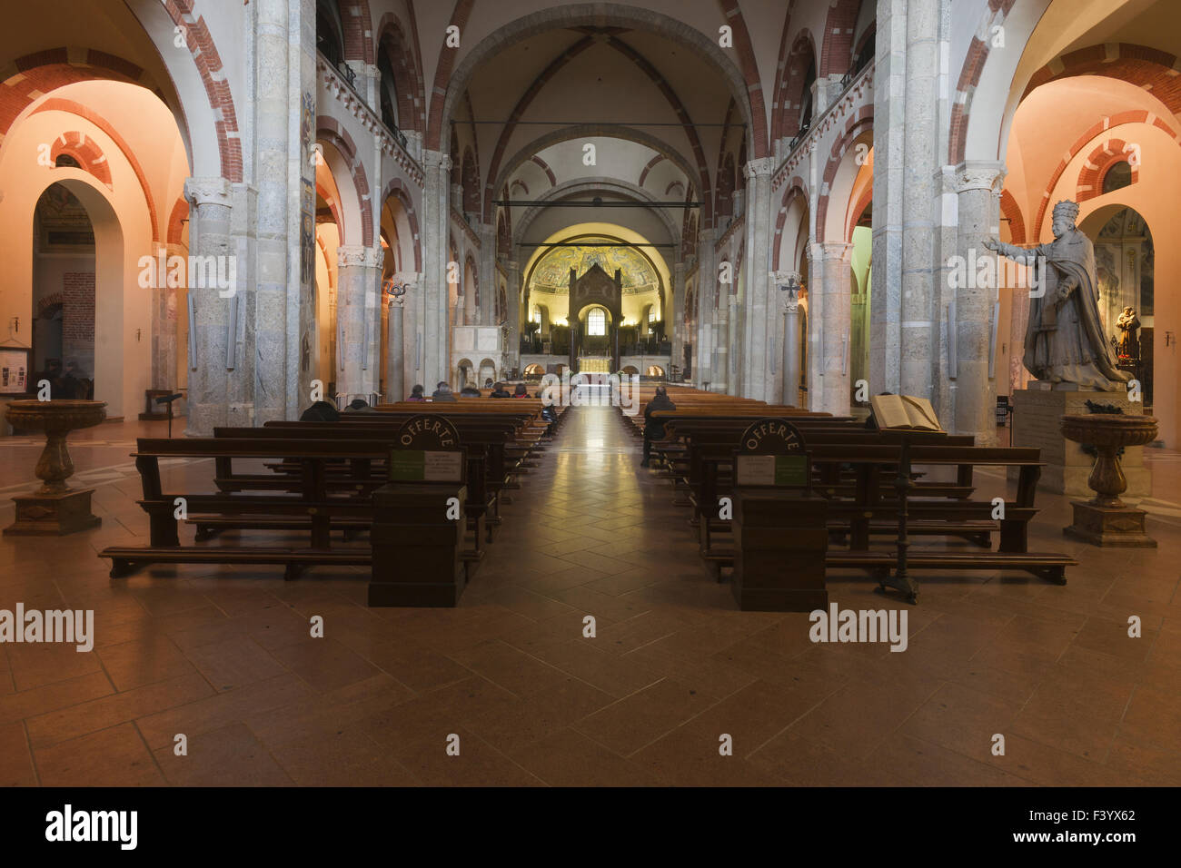 Basilica of Sant 'Ambrogio in Milan Stock Photo