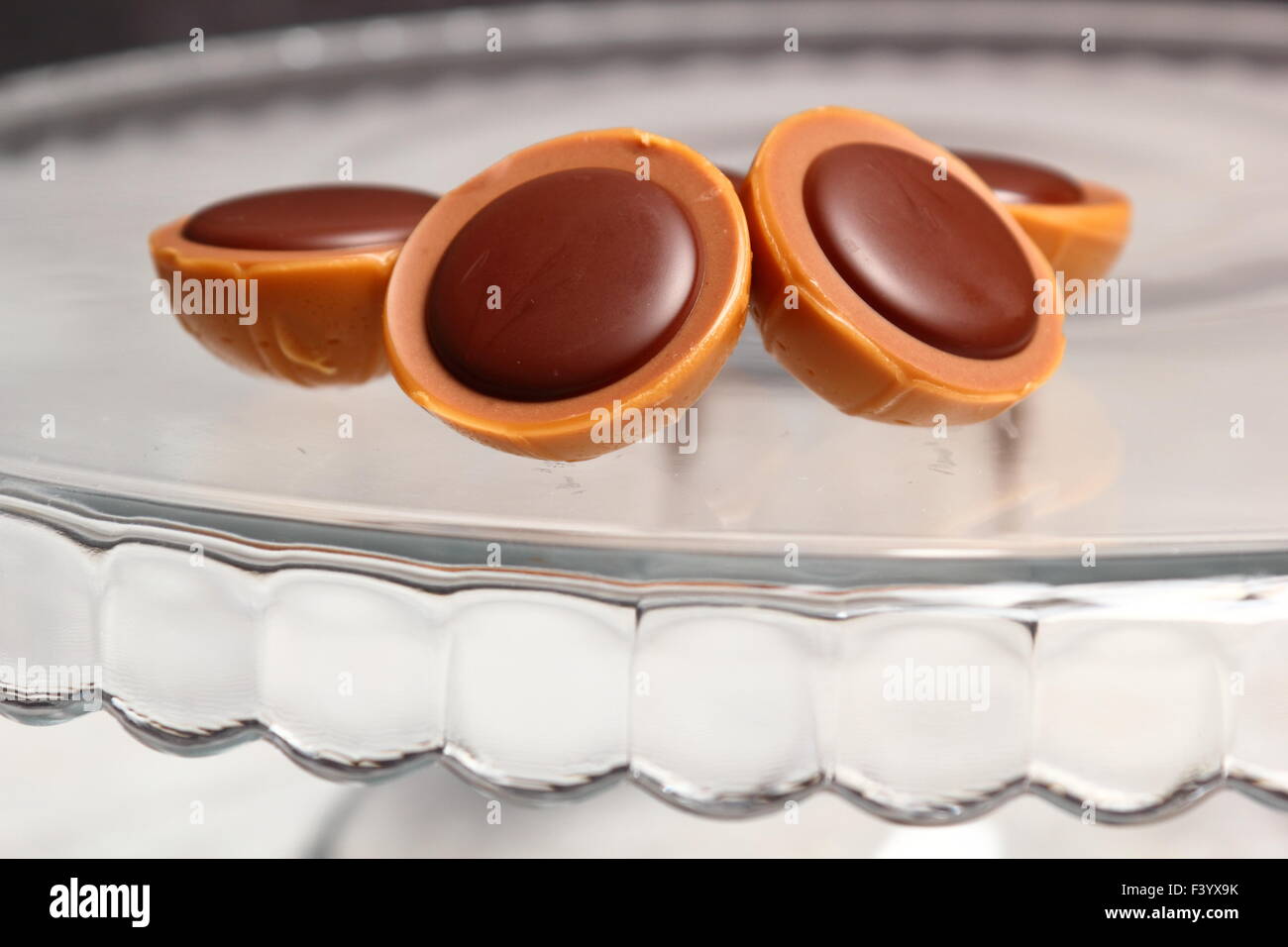 Caramel Candy with Hazelnut and Chocolate Stock Photo Alamy