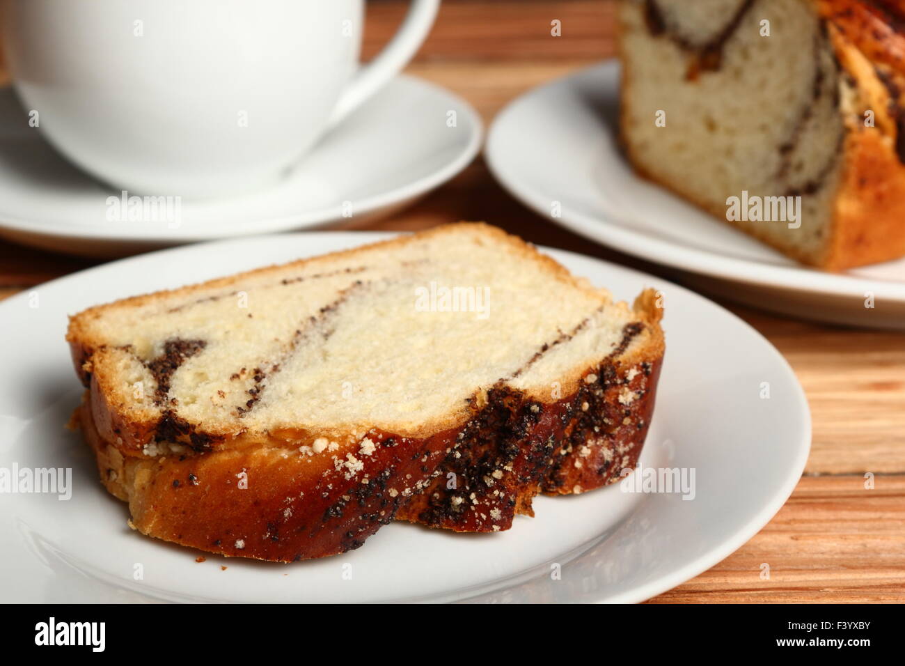 Yeast cake with poppy seed Stock Photo Alamy