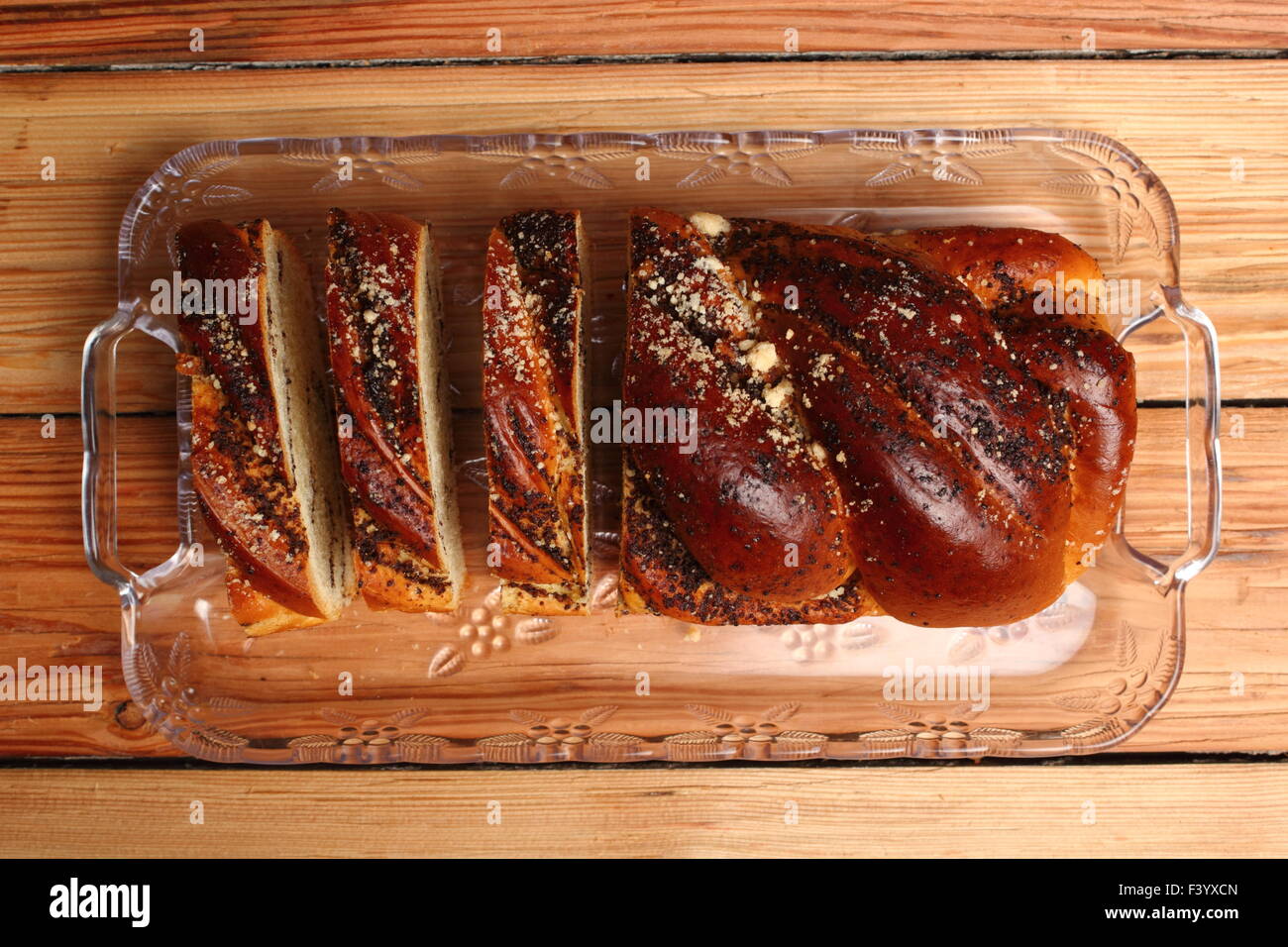 Yeast cake with poppy seed Stock Photo Alamy