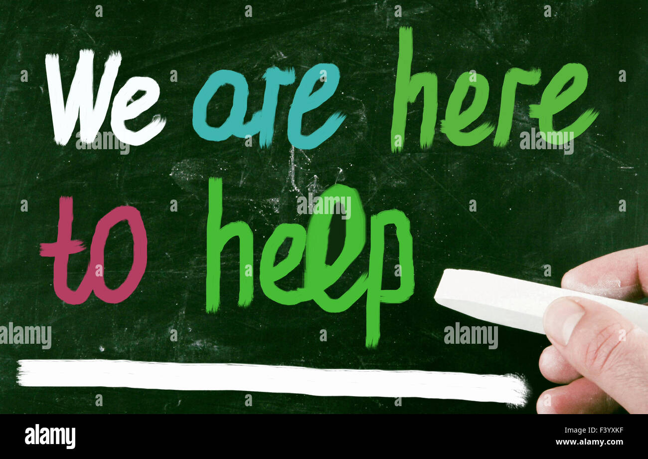 We are here to help concept stock photo alamy