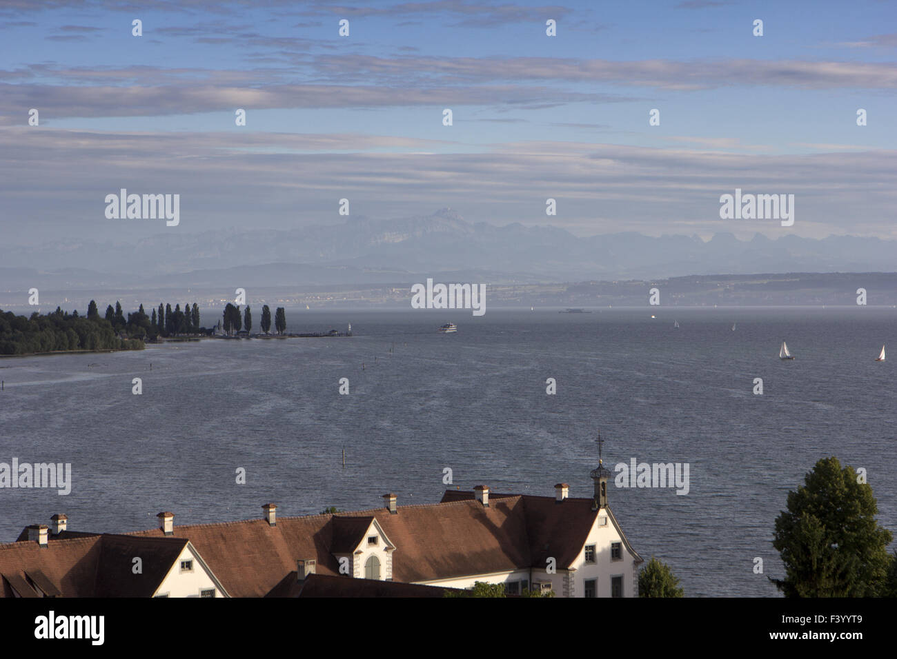 lake of constance with view to switzerland Stock Photo