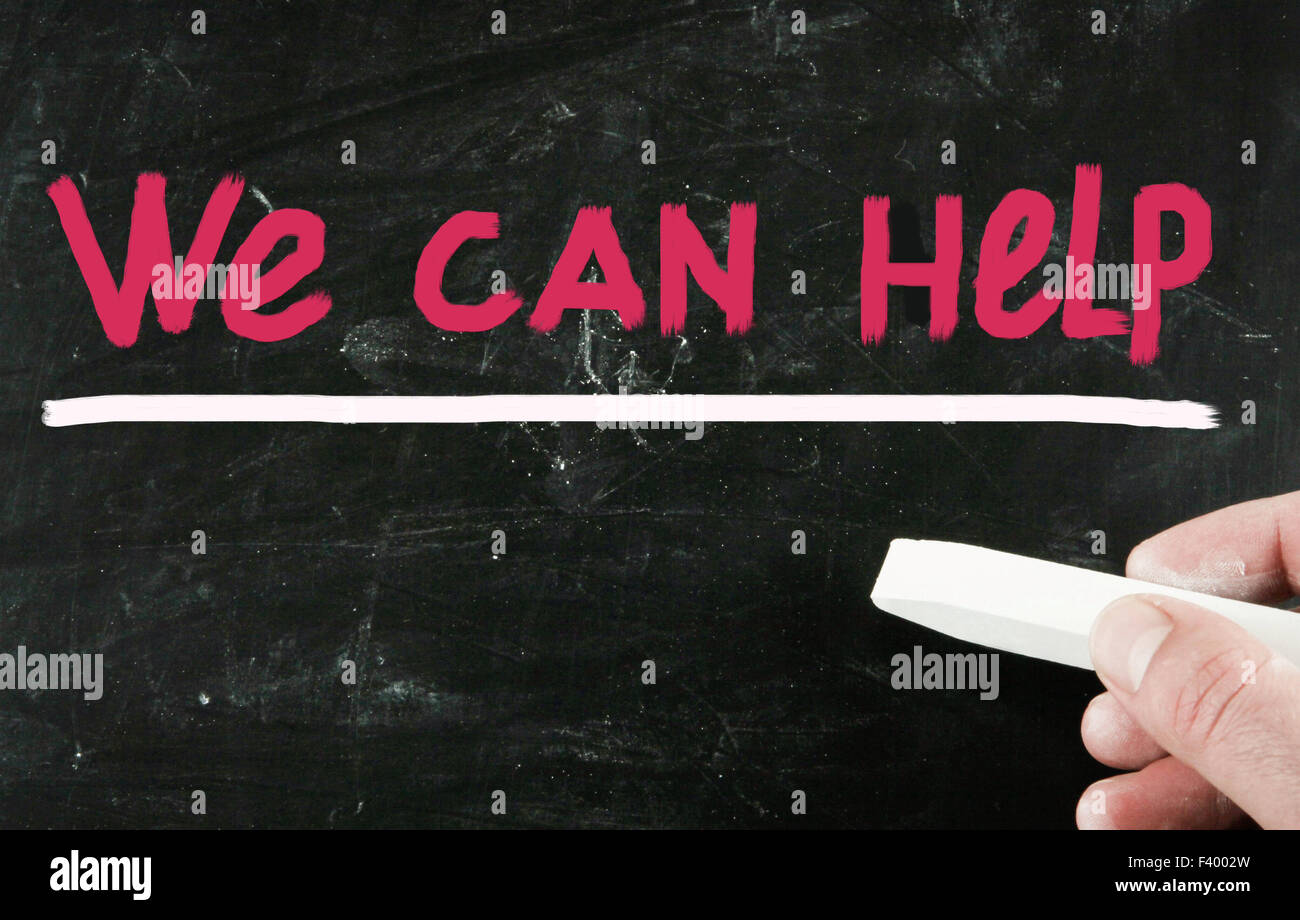 we can help concept Stock Photo
