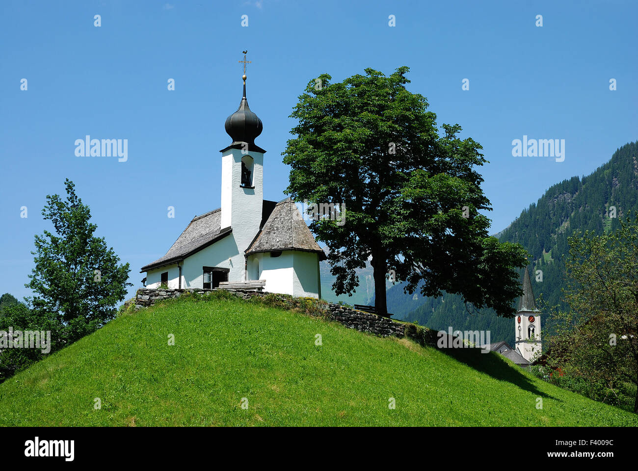 Church, Alps, Montafon, Austria Stock Photo
