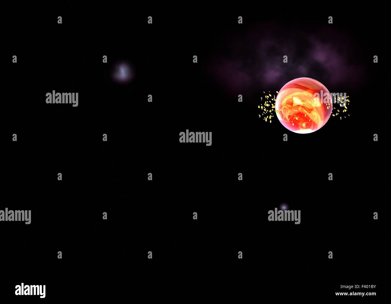 Far-out planets in a space. Stock Photo