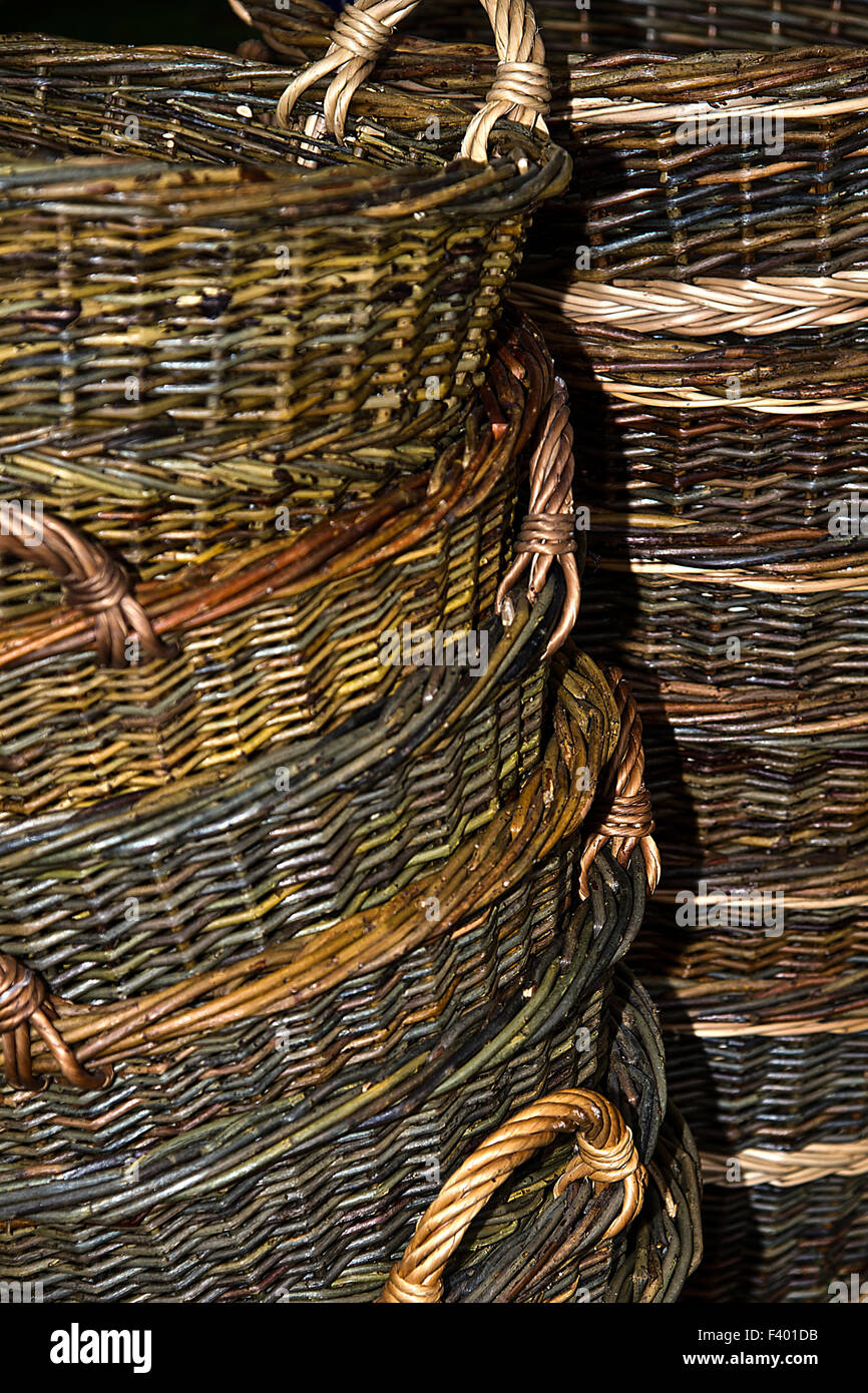 wicker baskets Stock Photo