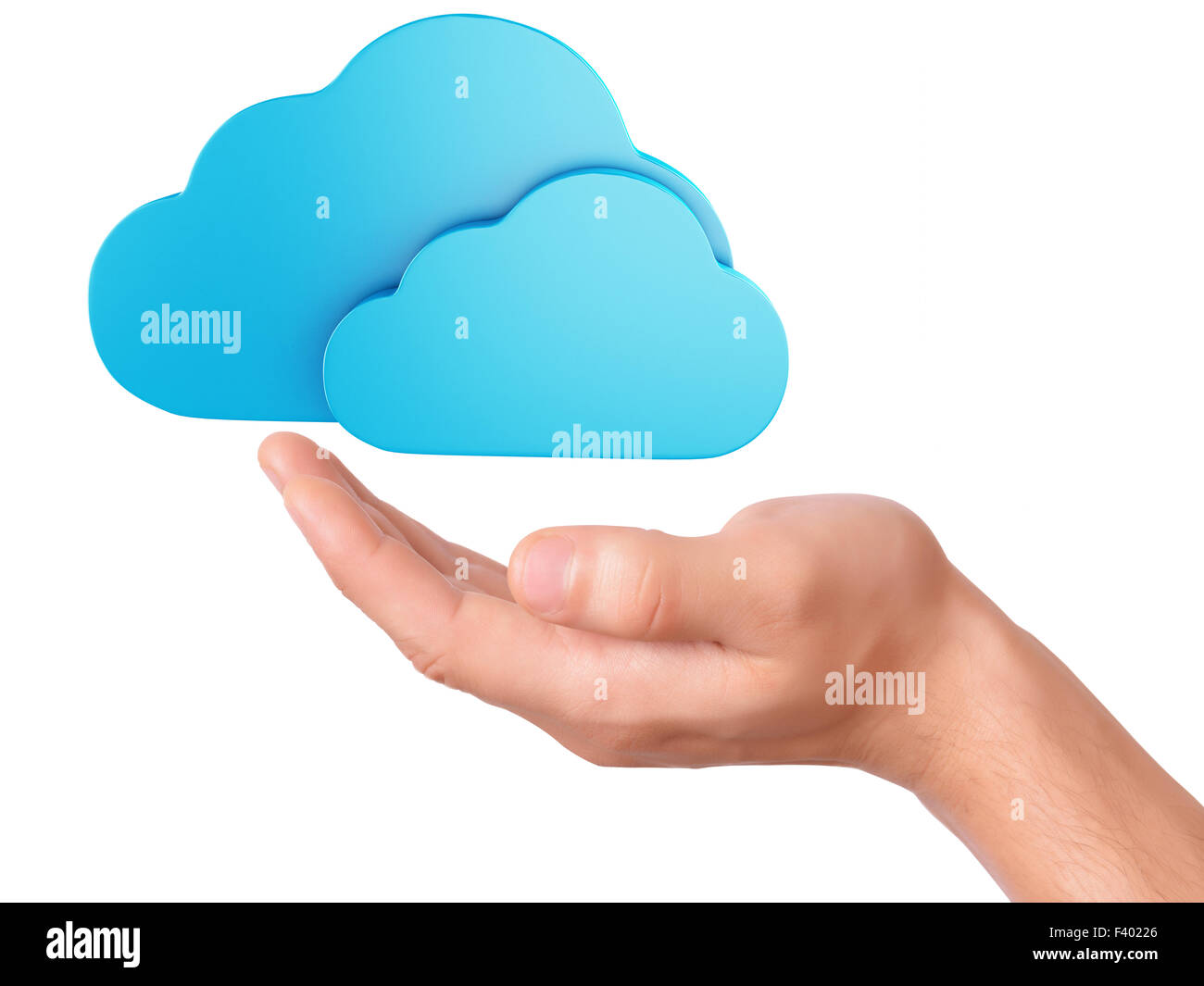 hand hold cloud computing symbol Stock Photo - Alamy