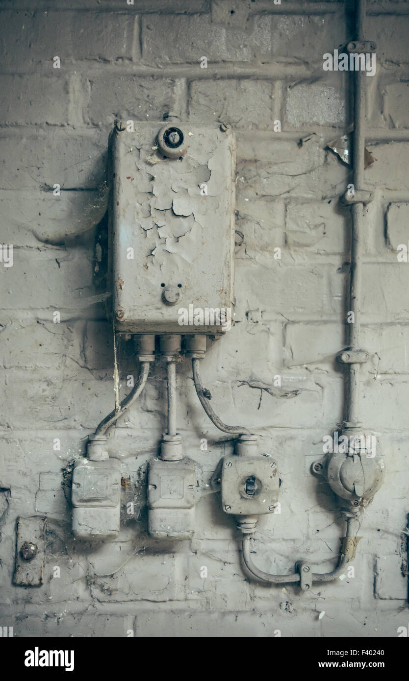 old electrical box Stock Photo - Alamy