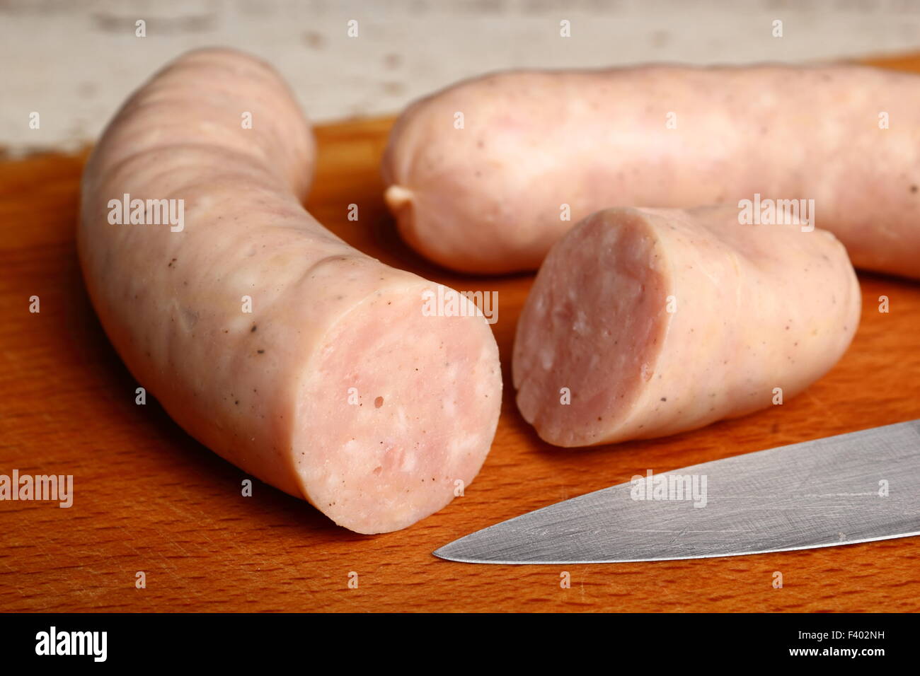 White sausage Stock Photo
