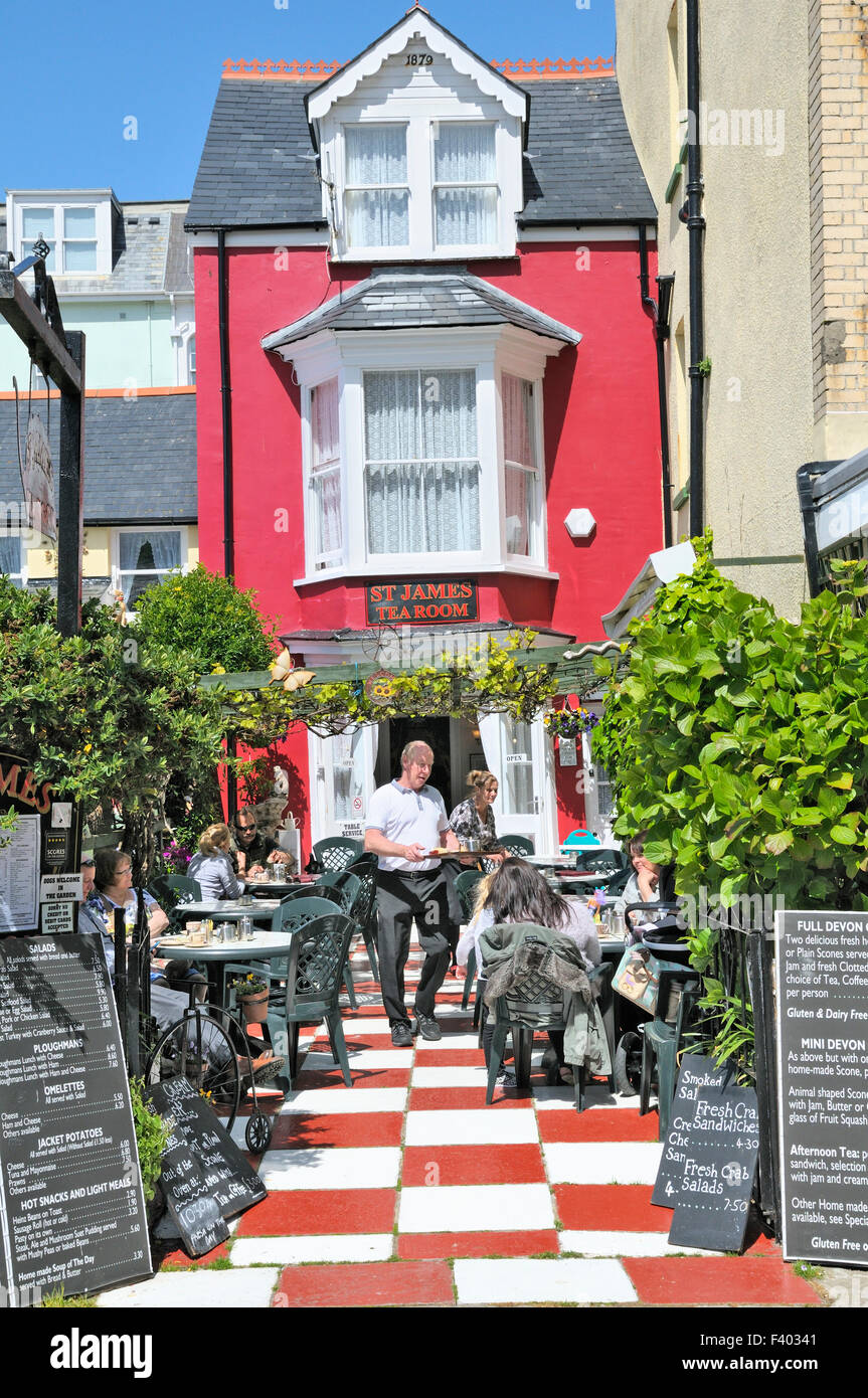 Tea room, Ilfracombe, Devon, England, UK Stock Photo