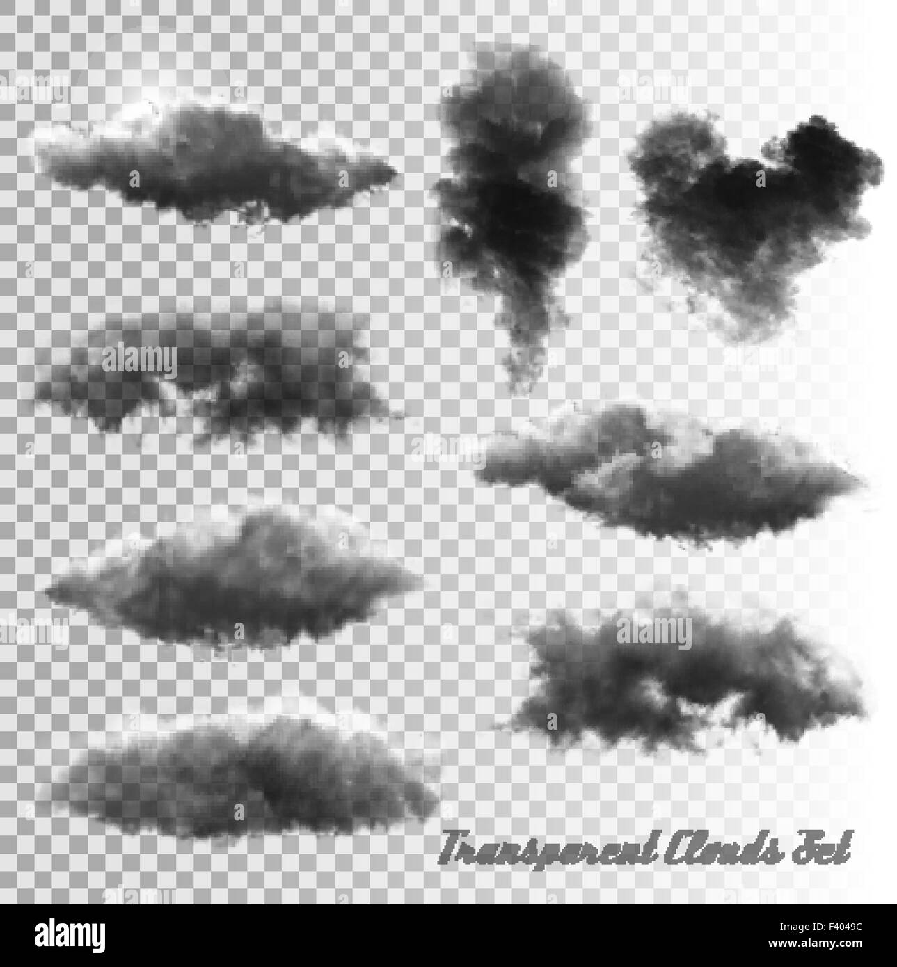 Set of transparent clouds and smoke. Vector Stock Vector Image & Art ...