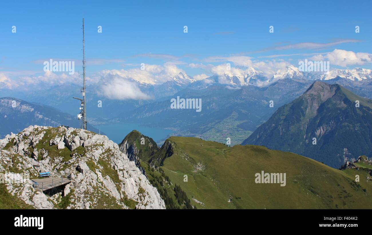 Panorama from the Stockhorn Stock Photo