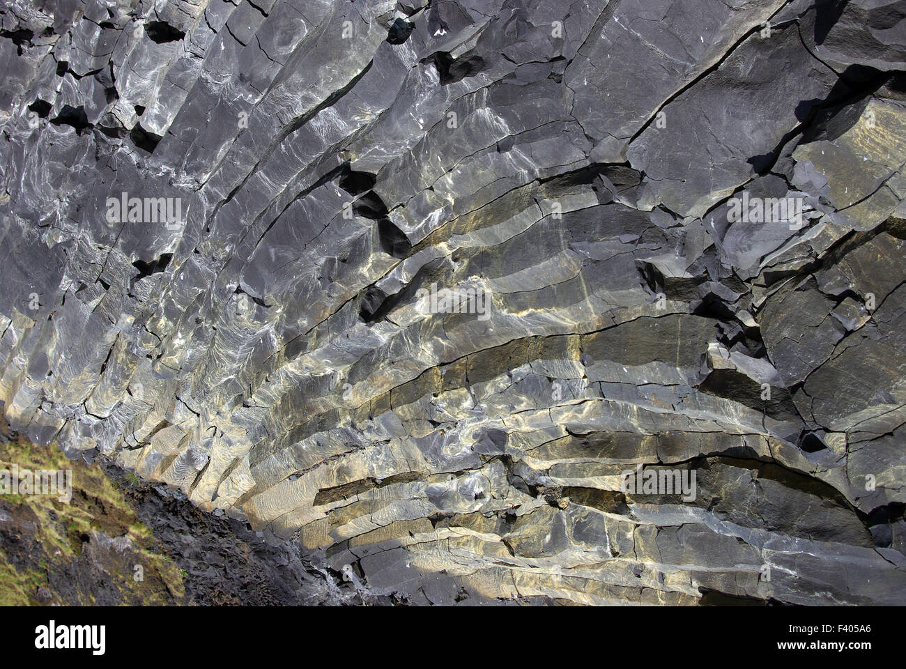 Vulcanic formations in southern Iceland Stock Photo