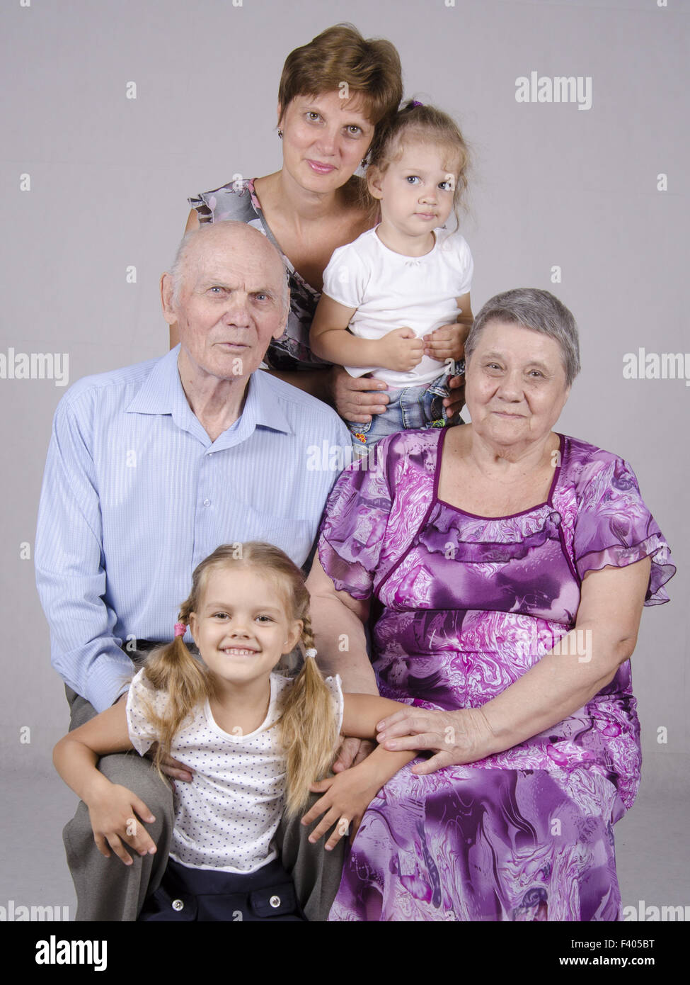 Group family portrait Stock Photo