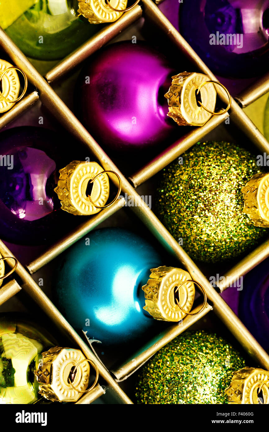 Close up photo of christmas tree ornaments Stock Photo - Alamy