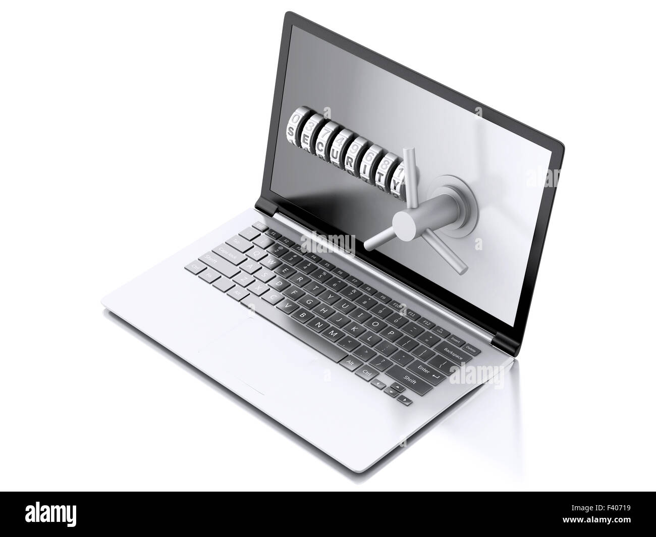 Secure laptop. Data security concept Stock Photo - Alamy