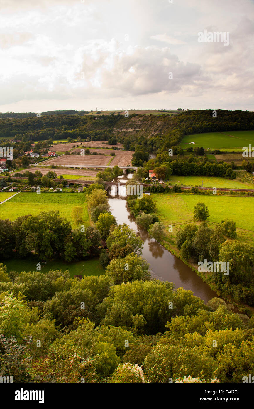 View of the Rudelsburg Stock Photo