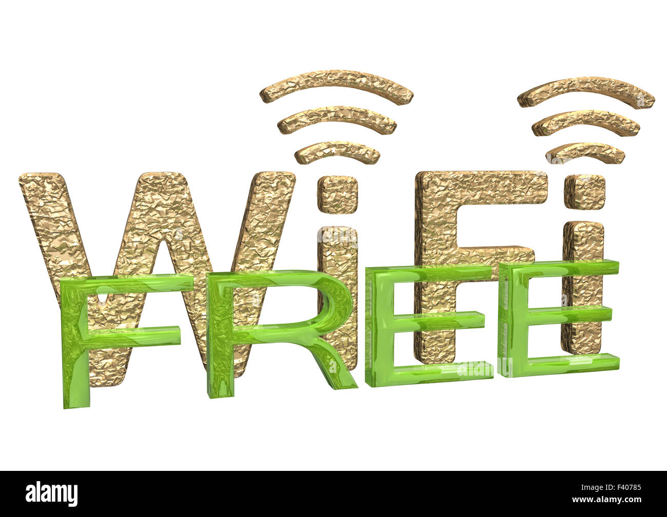 Sign of a free wireless communication Stock Photo - Alamy