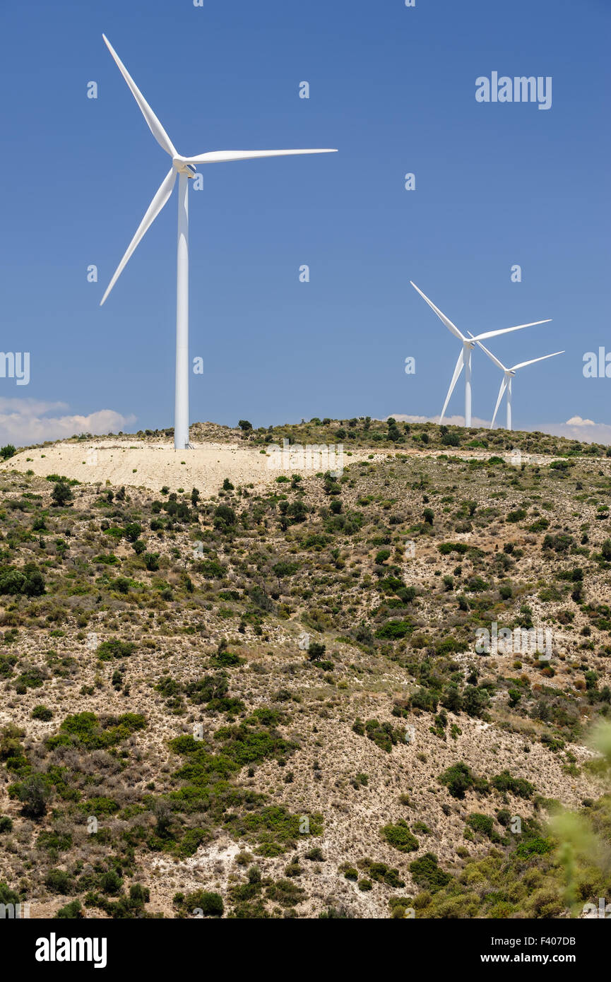 Wind power plant Stock Photo