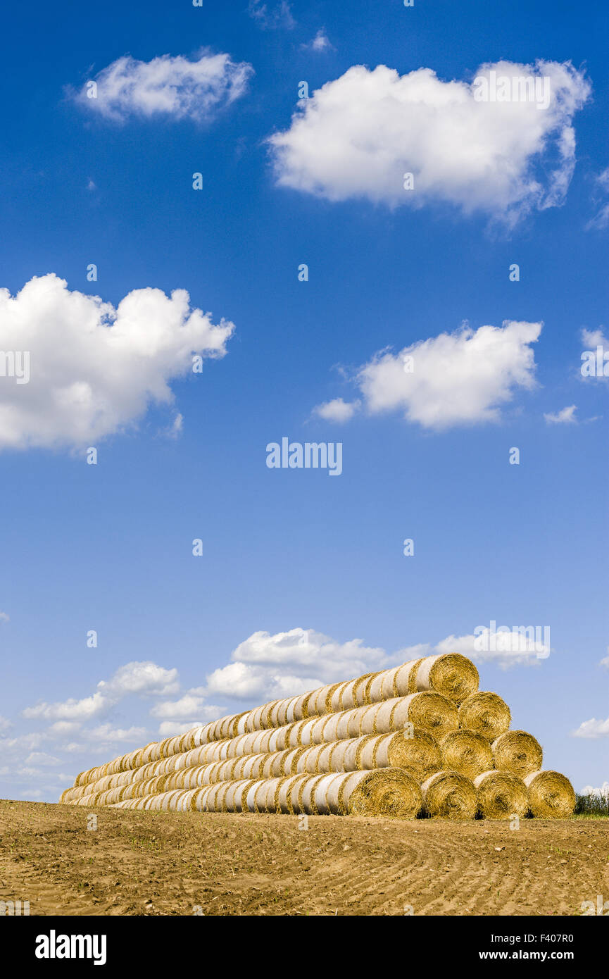 Straw bale stacks hires stock photography and images Alamy