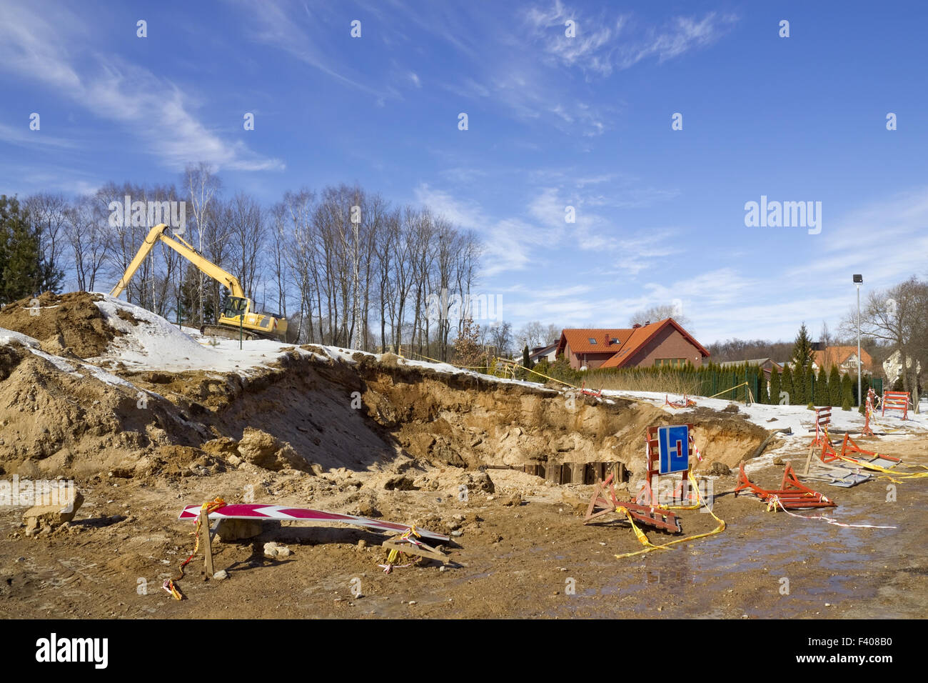 brutal Russian construction Stock Photo