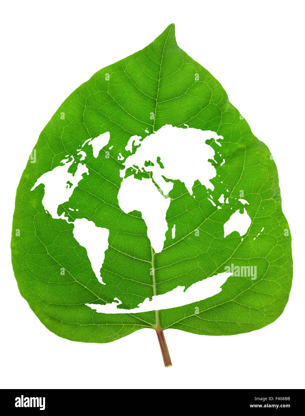 Green Earth map Stock Photo